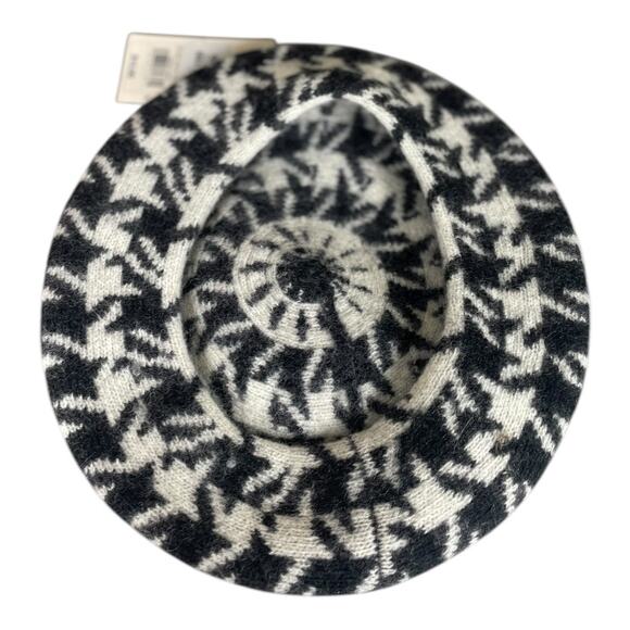 NWT A New Day Women’s Wool Knit Houndstooth Pattern Beret Hat - Picture 4 of 4